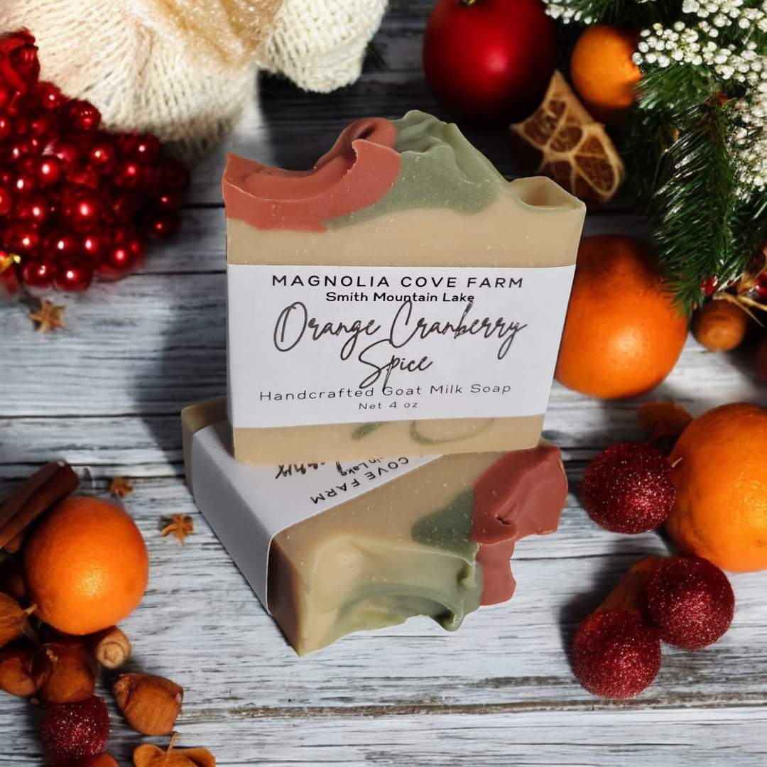 Orange Cranberry Spice Goat Milk Soap