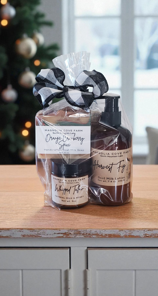 5-piece Whipped Tallow, Goat Milk Soap, & Goat Milk Lotion Set